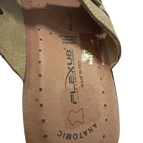 Flexus by‎ Spring Step Women's Size 40 (9.5) Leather Slip On Sandals ITALY - Picture 8 of 16
